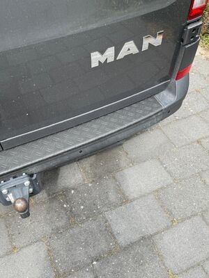 Bumperbescherming Aluminium Zwart VW Crafter 2017gt  MAN TGE