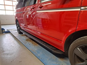 Treeplanken zwart VW TRANSPORTER 2003-2023 L2