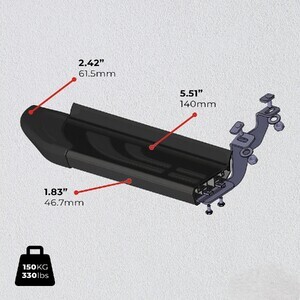 Treeplanken ZWART  Ford Custom en VW Transporter L1